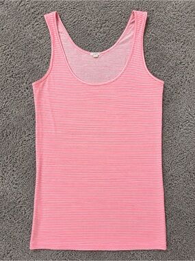 J. Crew Pink Striped Sleeveless Tank Top